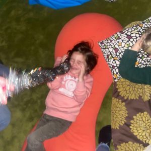 tijdens de opvang lekker gaan snoezelen